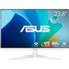 ASUS VY249HF-W Monitor Eye Care Gaming da 24" pollici (23.8), FHD (1920 x 1080), 100Hz, IPS, SmoothMotion, Tempo di Risposta 1ms (MPRT), Adaptive Sync, Filtro Luci Blu, Antisfarfallio, Bianco