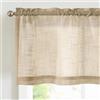 Vangao Tende Cucina Corta per Interni in Voile Tulle Moderne 130 x 40 cm 1 pannello Beige Tende Finestra per camera da letto Soggiorno Country con passanti Semitrasparenti