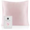 RUIPTSKE Federa per cuscino al 100% in seta da 22 momme, certificata Oeko-TEX®, benefica per i capelli e per la pelle, anti età e antiacaro, 40 x 40 cm (rosa)