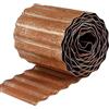 Focefec Bordo da giardino in metallo, 30,5 cm x 6,1 m, ondulato zincato, bordo per giardino, resistente, bordo per piante da giardino per bordi paesaggistici, bordi per alberi di fiori fai da te
