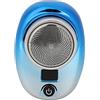 Sonew Regolabarba Elettrico, Mini Rasoio Cordless Ricaricabile USB con Display a LED, Tagliacapelli Impermeabile Tascabile per Uomo (Gradiente d'argento blu)