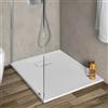 Inbagno Piatto doccia 70x90 filo pavimento serie Agorà bianco effetto pietra
