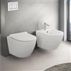 Inbagno Set sanitari sospesi salvaspazio Rimless Serie Tokyo con copriwc rallentato