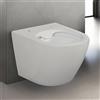 Inbagno Wc sospeso salvaspazio Rimless in ceramica lucida serie Tokyo