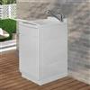Inbagno Mobile Lavatoio in Kit 45x60 cm con Vasca in Resina colore Bianco