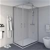 Inbagno Box doccia angolare 70x100 cm Icon doppio scorrevole con vetro trasparente