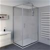 Inbagno Box doccia angolare 70x100 cm Icon fisso + scorrevole con vetro serigrafato
