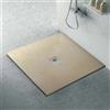 Inbagno Piatto doccia resina 70x70 su misura tortora effetto pietra Karen
