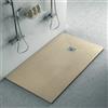 Inbagno Piatto doccia su misura 80x140 Karen in resina tortora effetto pietra
