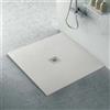 Inbagno Piatto doccia resina 70x70 su misura ghiaccio effetto pietra Karen
