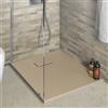 Inbagno Piatto doccia 70x90 filo pavimento serie Agorà tortora effetto pietra