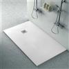 Inbagno Piatto doccia in resina 80x140 Karen bianco pietra completo di griglia