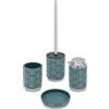 Inbagno Set accessori bagno da appoggio 4 pezzi in ceramica turchese cobalto Circus