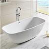 Inbagno Vasca da bagno freestanding ovale 72,5x150 cm con scarico incluso Giada