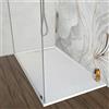 Inbagno Piatto doccia 80x140 bianco pietra in resina riducibile con canalina Argo
