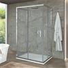 Inbagno Box doccia 70x100x70 cm con doppio scorrevole trasparente H 200 cm Ted