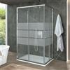 Inbagno Box doccia 70x100x70 cm con doppio scorrevole serigrafato H 200 cm Ted