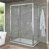 Inbagno Box doccia 70x100x70 cm con porta scorrevole trasparente H 200 cm Ted