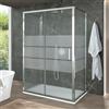 Inbagno Box doccia 70x120x70 cm con porta scorrevole serigrafata H 200 cm Ted