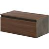 Inbagno Cassettone bagno sospeso 80 cm soft-close ossido e noce canaletto Kleo