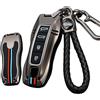 ontto Custodia per chiave auto, adatta per Porsche Panamera Spyder Carrera Macan Cayman Cayenne 911 970 981 991 2019-2023, in metallo, con 4 tasti, colore nero