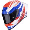 SCORPION Casco EXO-R1 EVO 2 AIR VALERE Bianco Rosso Blu SCORPION