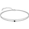 CHIC & ARTSY Cavigliere in argento sterling 925 a doppio strato per donna, gioielli semplici per piedi da spiaggia