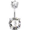 AceFun piercing ombelico argento sterling 925 8mm lunghezza barra 14G anelli per piercing S925 Bananabells Bijoux chiaro 10mm CZ ombelico gioielli per il corpo