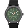 Timex Orologio da uomo Expedition Acadia da 40 mm, cinturino in silicone nero, quadrante verde, cassa grigio canna di fucile TW4B30200