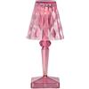 Kartell Battery, Lampada da tavolo a batteria, H 30 cm, Rosa pastello