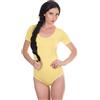 Evoni Body da donna a maniche corte, T-shirt Bodysuit in cotone, Body a maniche corte elegante, Intimo da donna, Blu scuro, XXL
