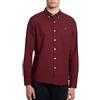 Farah Brewer-Camicia in Cotone Oxford, Bordeaux, XL Uomo