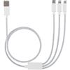 Cavo di ricarica USB intrecciato 3 in 1 (Type-C, Lightning, Micro) - 1,5 m | bianco