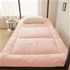 YOUGANG Materasso da pavimento giapponese Futon per dormitorio Tatami extra spesso, pieghevole, arrotolabile, imbottito, traspirante, lettino per gli ospiti (rosa, 90 x 190 cm)
