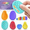 BDwing Giocattoli Sensoriali in Silicone, 6 Pezzi Pietre Antistress per Dita, Giocattolo Relax per Bambini e Adulti, Ideale per ADHD e Autismo