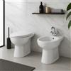 GEBERIT COPPIA SANITARI VASO BIDET E COPRIVASO UNIVERSALE TRADIZIONALE GEBERIT COLIBRI A TERRA