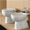 GEBERIT COPPIA SANITARI VASO BIDET E COPRIVASO UNIVERSALE TRADIZIONALE GEBERIT COLIBRI SCARICO A PARETE