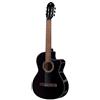 GEWA chitarra classica elettro-acustica Basic Plus, tavola in abete, corpo in tiglio, 4/4, corpo sottile, nero
