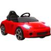 DecHome Macchina Elettrica Bambini 3-5 Anni RUF GT Telecomando e Musica Rosso