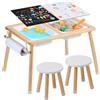 VEVOR Set Tavolo Sedia Sensoriali per Bambini 2 Contenitori Uso Interno Esterno