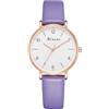 CIVO Orologio Donna Cinturino Pelle: Elegante Analogico Quarzo - Viola Orologi Regalo