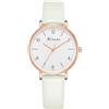 CIVO Orologio Donna Cinturino Pelle: Elegante Analogico Quarzo - Bianco Orologi Regalo