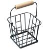 KitchenCraft Living Nostalgia Cestino Porta Uova in Filo Metallico a Forma di Gallina, Contiene fino a 16 uova, Solo Lavaggio a Mano, Grigio