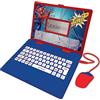 Lexibook, Spider-Man, Portatile educativo e bilingue Italiano/Inglese, Giocattolo con 124 attività per Imparare, Giochi e Musica, Blu/Rosso, JC598SPi5