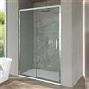 Inbagno Porta doccia nicchia 120 cm scorrevole con vetro in cristallo trasparente Ted