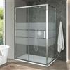 Inbagno Box doccia angolare 70x100 cm scorrevole in cristallo serigrafato Ted