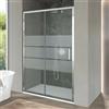 Inbagno Porta doccia nicchia 120 cm scorrevole con vetro in cristallo serigrafato Ted