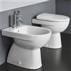 GEBERIT COPPIA SANITARI VASO BIDET E COPRIVASO TRADIZIONALE GEBERIT SELNOVA A TERRA