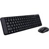 Logitech Wireless Desktop MK220 Kit Mouse e Tastiera Compatti Nero