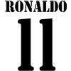 Stampa Nome + Numero 11 Ronaldo REAL MADRID 02-03 termoadesivo maglia lettering
